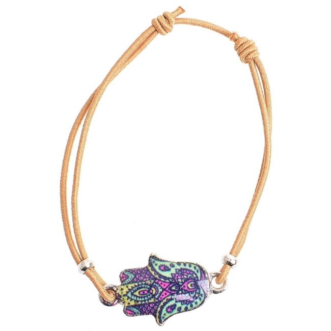ENAMEL METAL ELASTIC BRACELET