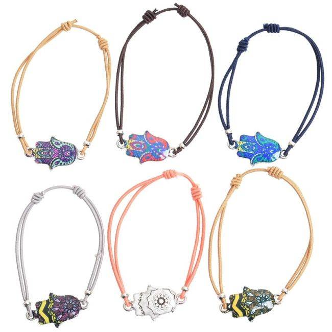 ENAMEL METAL ELASTIC BRACELET