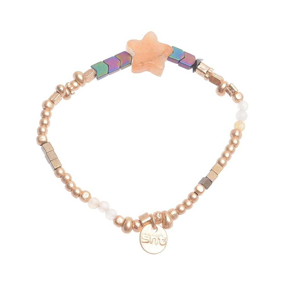 STONE STAR METAL BEADS BRACELET