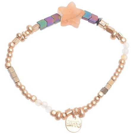 STONE STAR METAL BEADS BRACELET