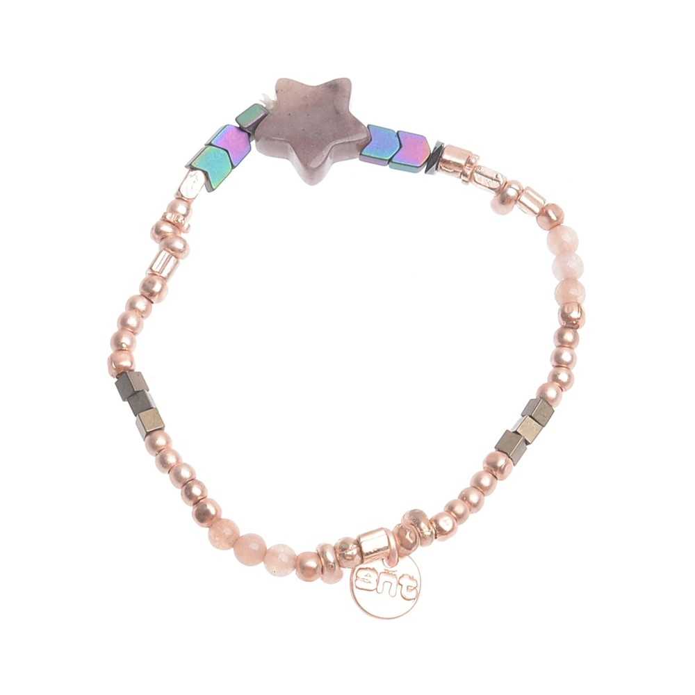 STONE STAR METAL BEADS BRACELET