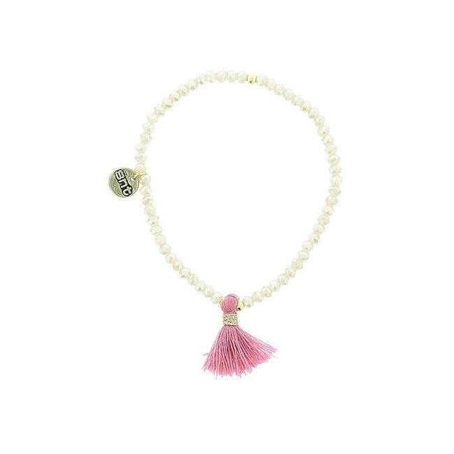 BRACELET FACETED BEADS FRINGE