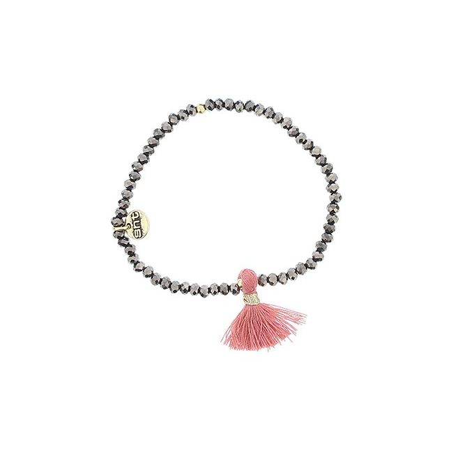 FRINGED FACETED CRYSTALS BRACELET