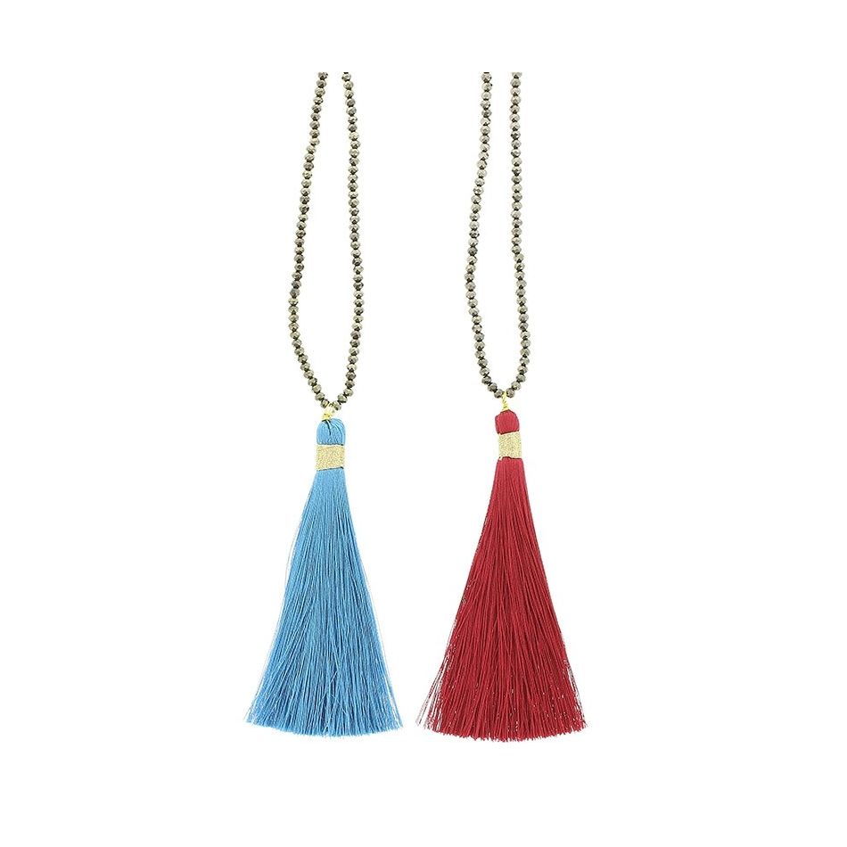 LONG PENDANT NECKLACE FRINGE