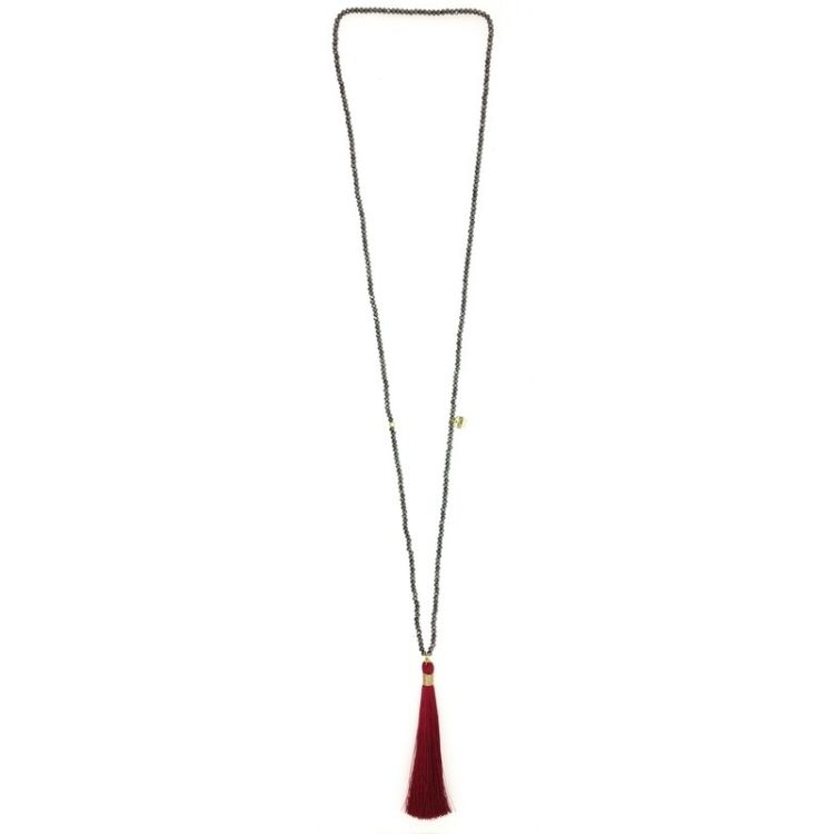 LONG PENDANT NECKLACE FRINGE 2