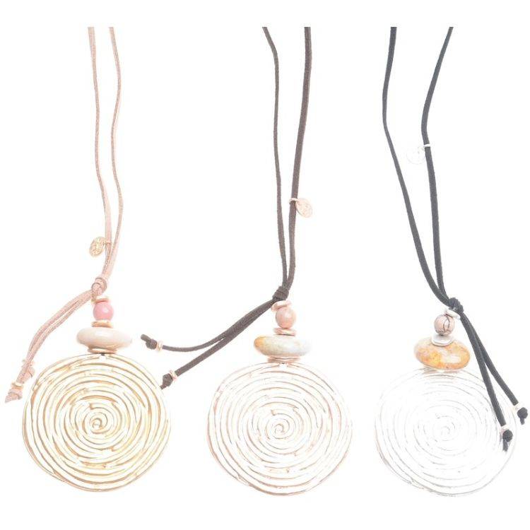 METAL MEDALLION PENDANT LONG NECKLACE 2