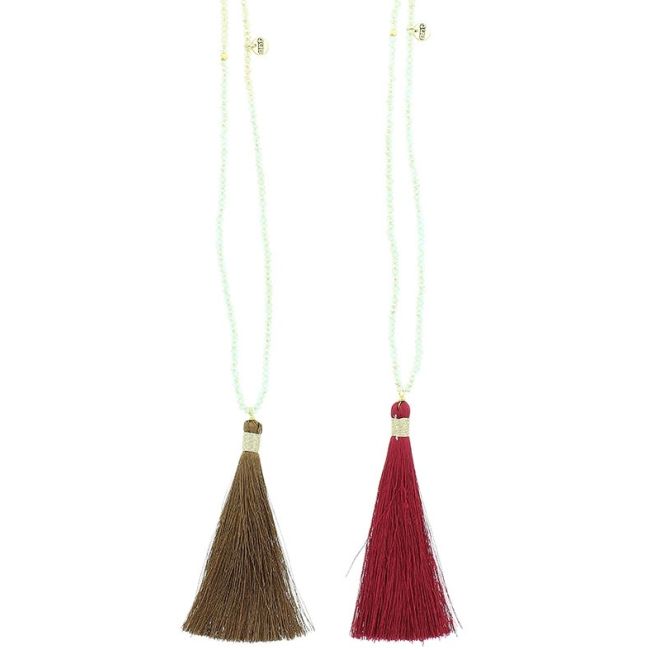 LONG PENDANT NECKLACE FRINGE