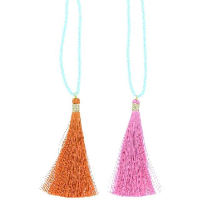 LONG PENDANT NECKLACE FRINGE