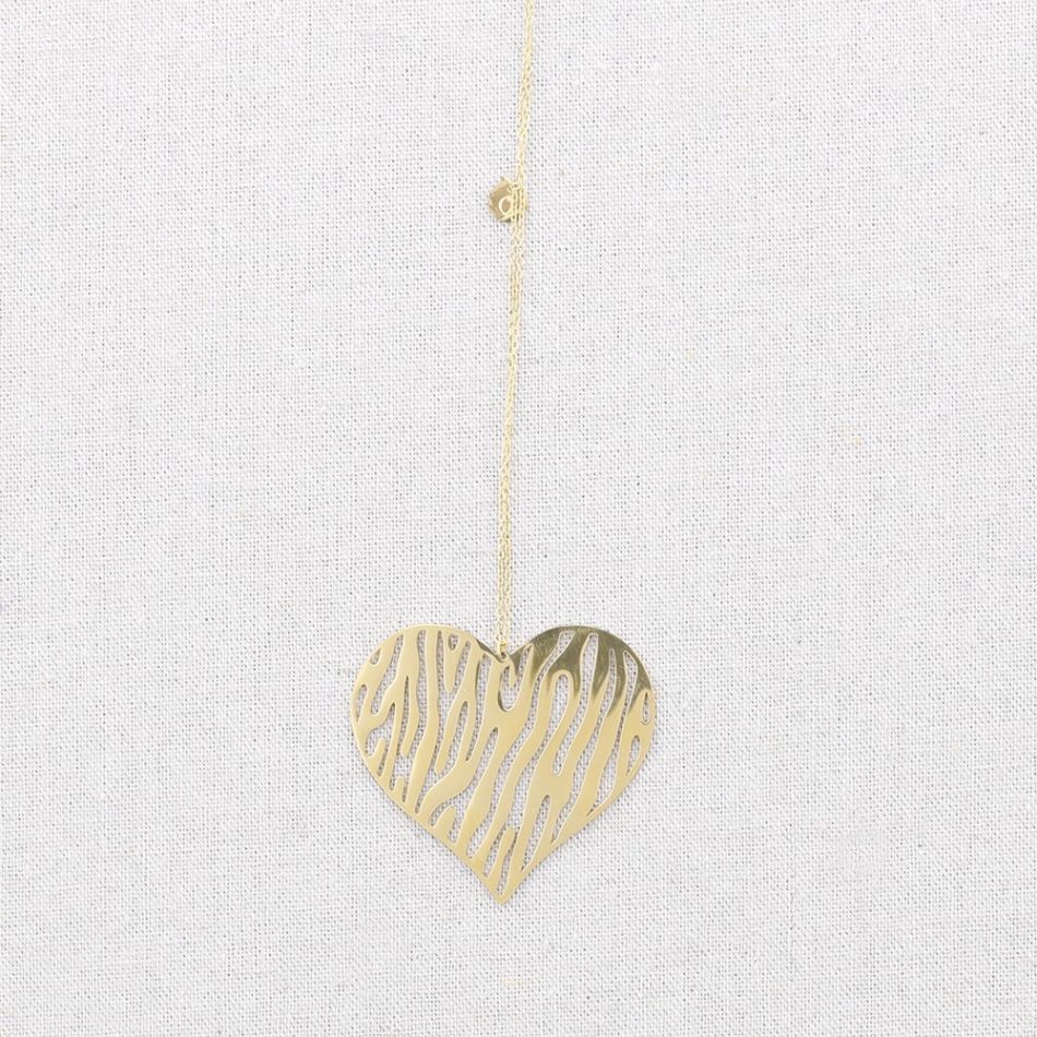 COLLAR ACERO COLGANTE CORAZON CALADO