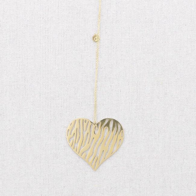 COLLAR ACERO COLGANTE CORAZON CALADO