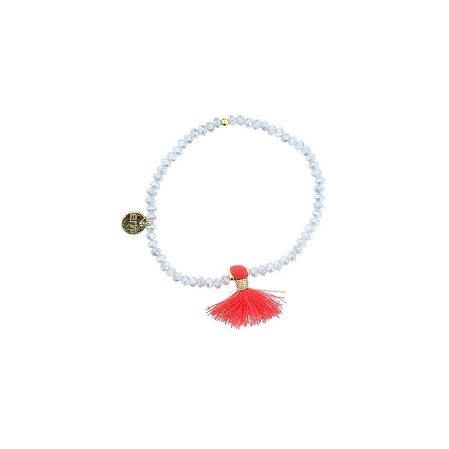 FRINGED FACETED CRYSTALS BRACELET