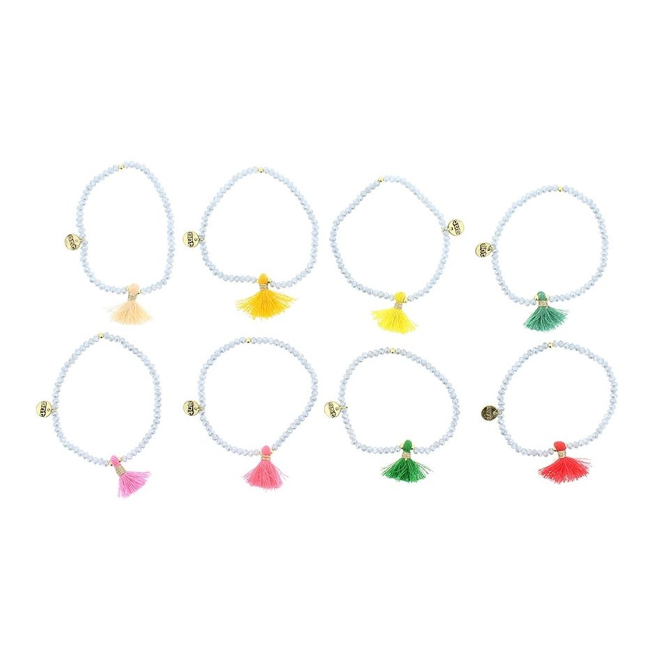 PULSERA CRISTALES FACETADOS FLECO