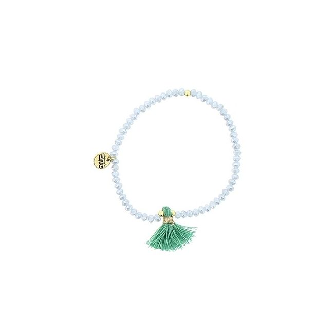 FRINGED FACETED CRYSTALS BRACELET