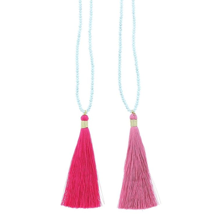 LONG PENDANT NECKLACE FRINGE 2