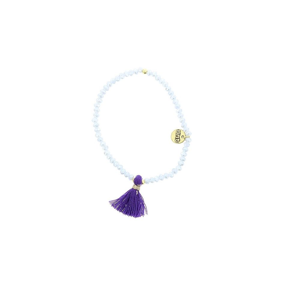 PULSERA CRISTALES FACETADOS FLECO
