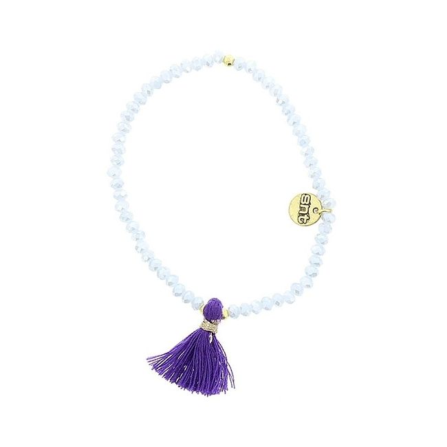 FRINGED FACETED CRYSTALS BRACELET