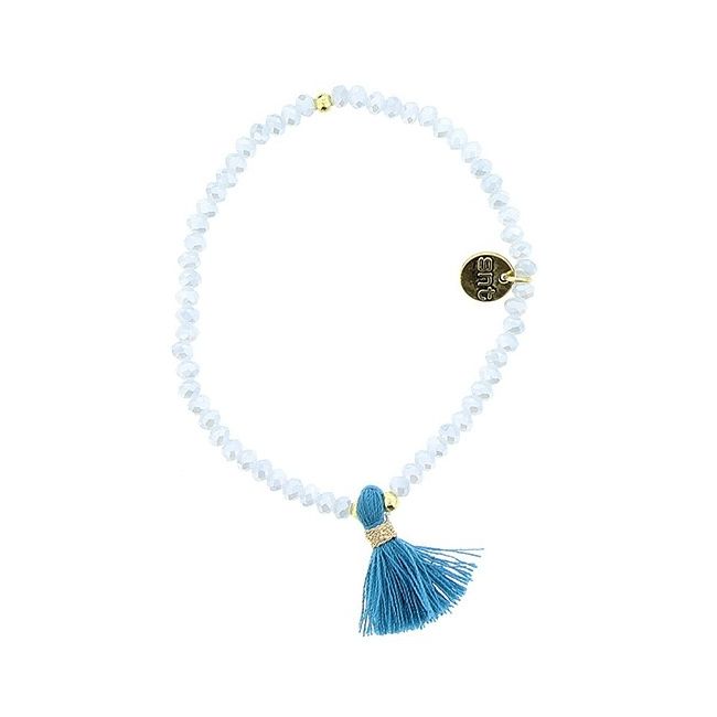 FRINGED FACETED CRYSTALS BRACELET