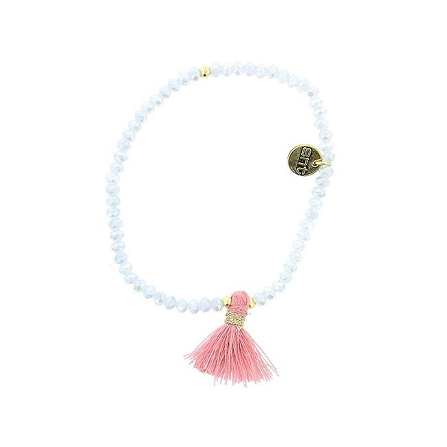 PULSERA CRISTALES FACETADOS FLECO