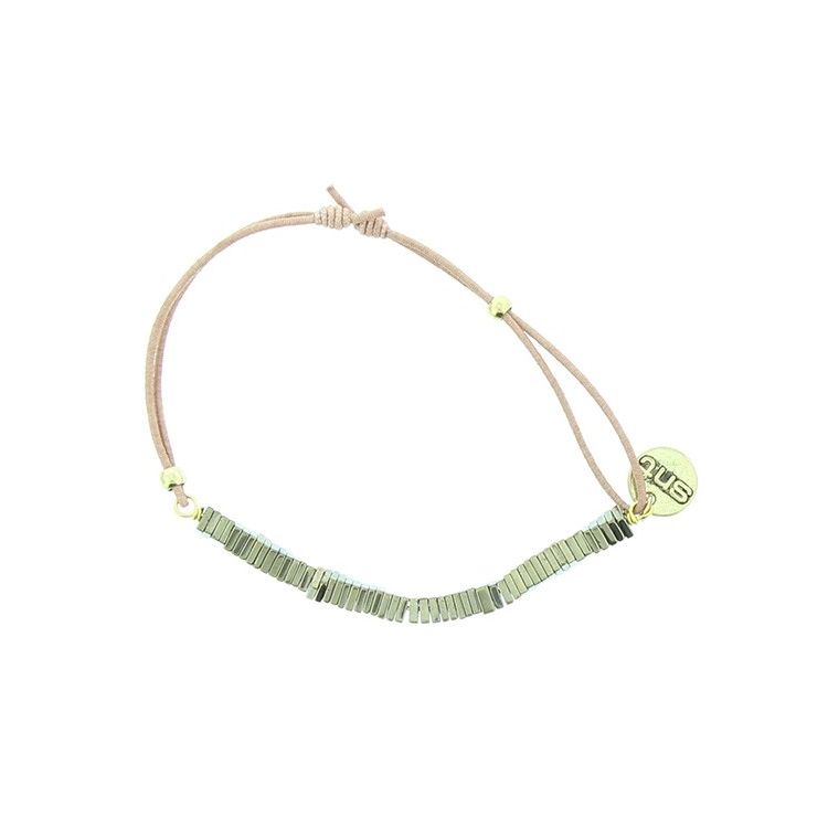 ELASTIC BRACELET WITH METAL BEADS