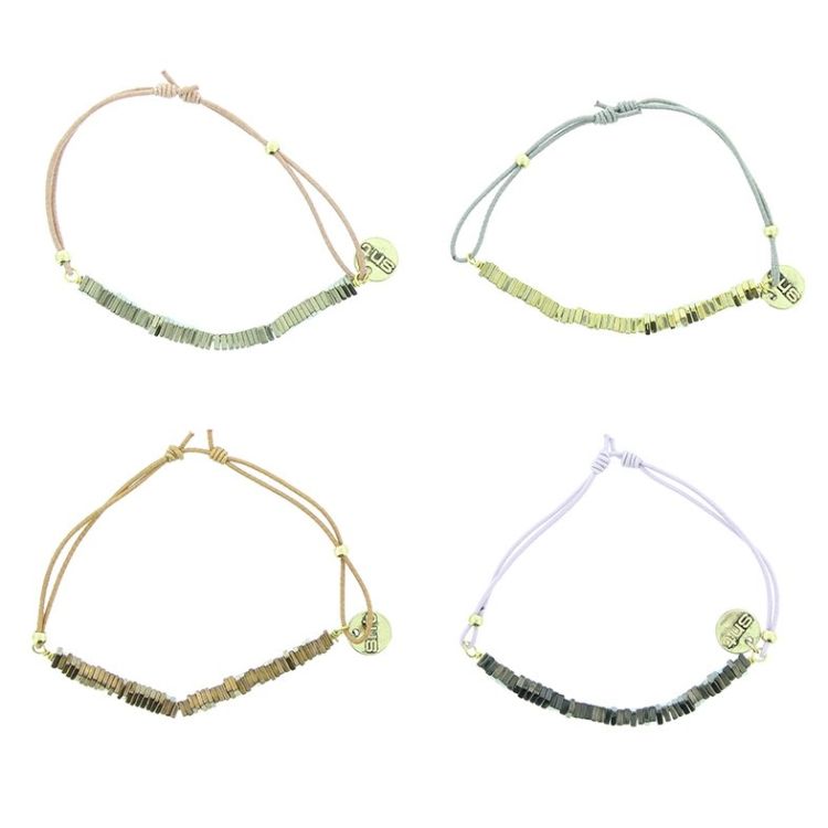 PULSERA ELÁSTICA CUENTAS METAL 2