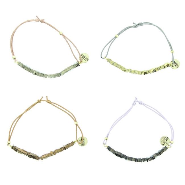 PULSERA ELÁSTICA CUENTAS METAL