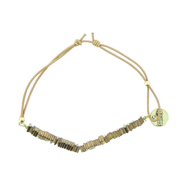 PULSERA ELÁSTICA CUENTAS METAL