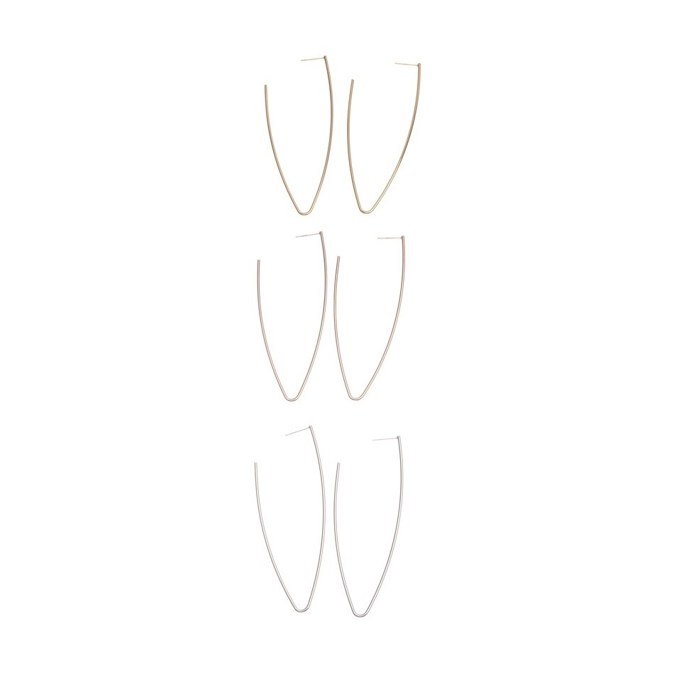 IRREGULAR HOOP STEEL EARRINGS
