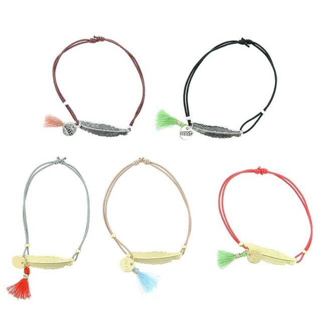 METAL LEAF ELASTIC BRACELET