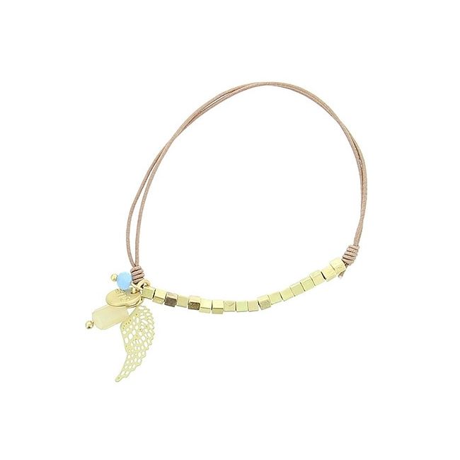 ELASTIC BRACELET WITH METAL BEADS