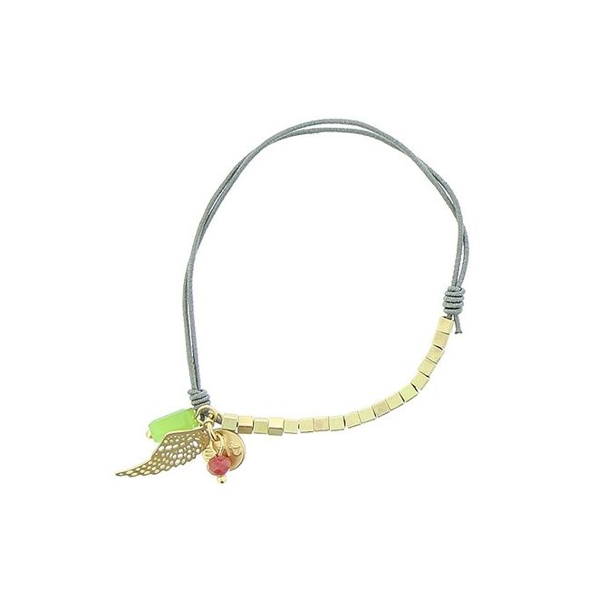 PULSERA ELÁSTICA CUENTAS METAL