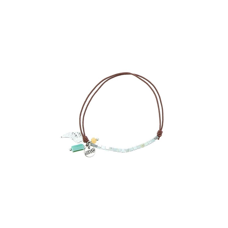 ELASTIC BRACELET WITH METAL BEADS