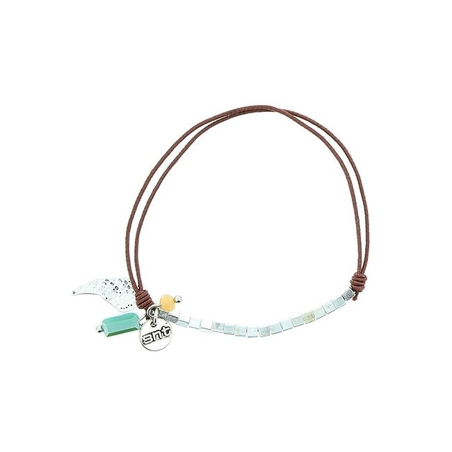 ELASTIC BRACELET WITH METAL BEADS