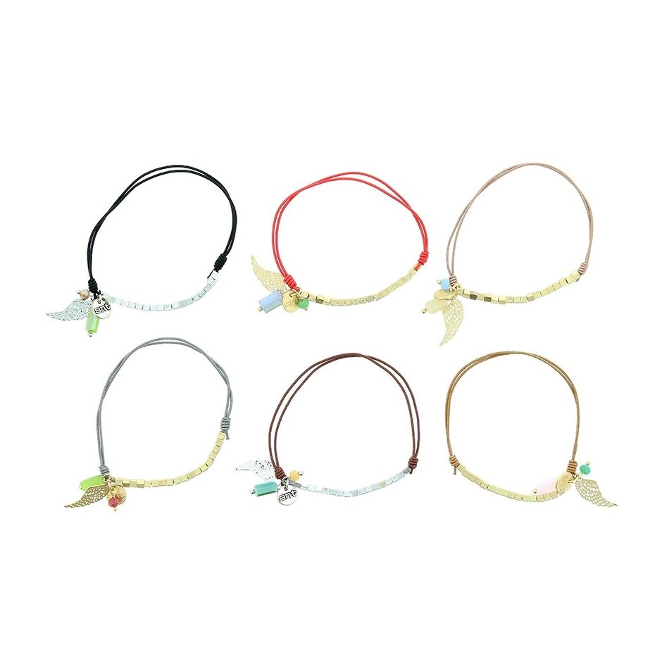 PULSERA ELÁSTICA CUENTAS METAL