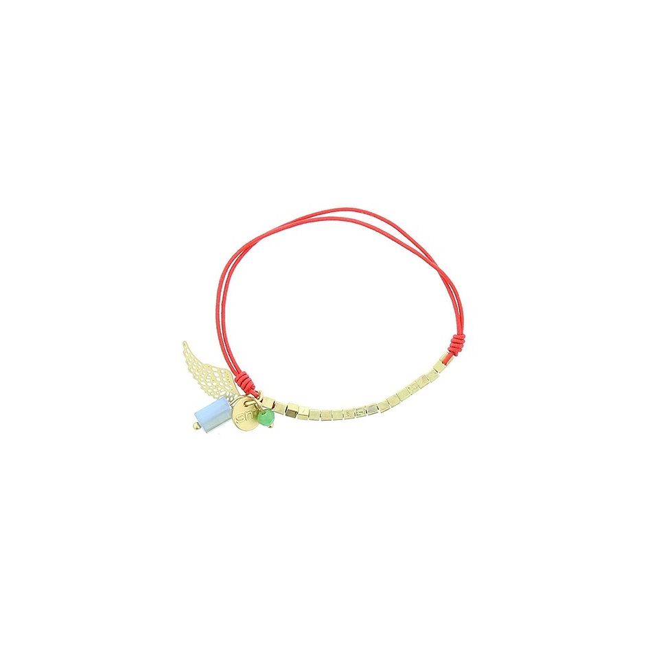 ELASTIC BRACELET WITH METAL BEADS