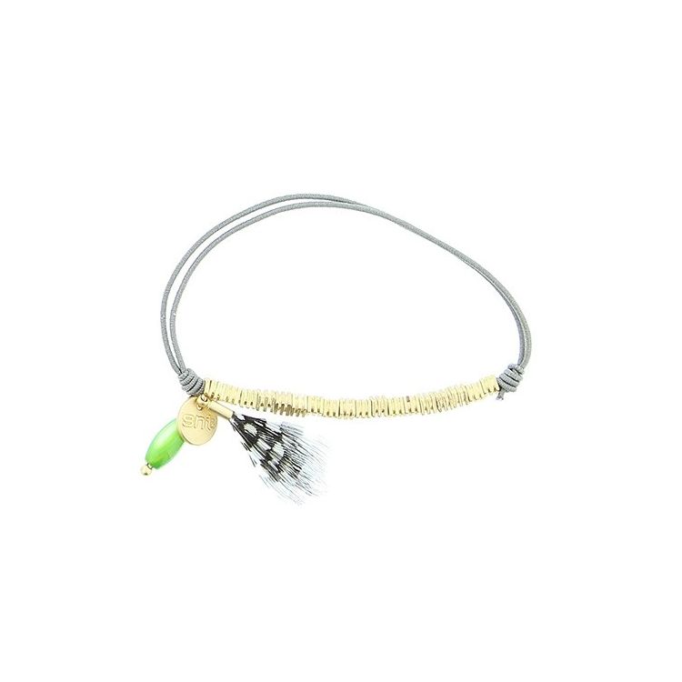 ELASTIC BRACELET WITH METAL BEADS 2