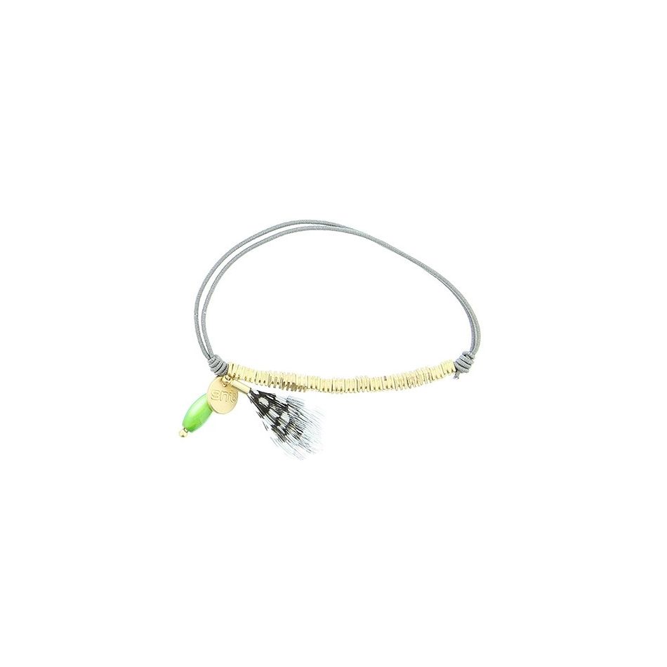 ELASTIC BRACELET WITH METAL BEADS