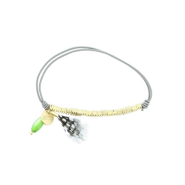 ELASTIC BRACELET WITH METAL BEADS
