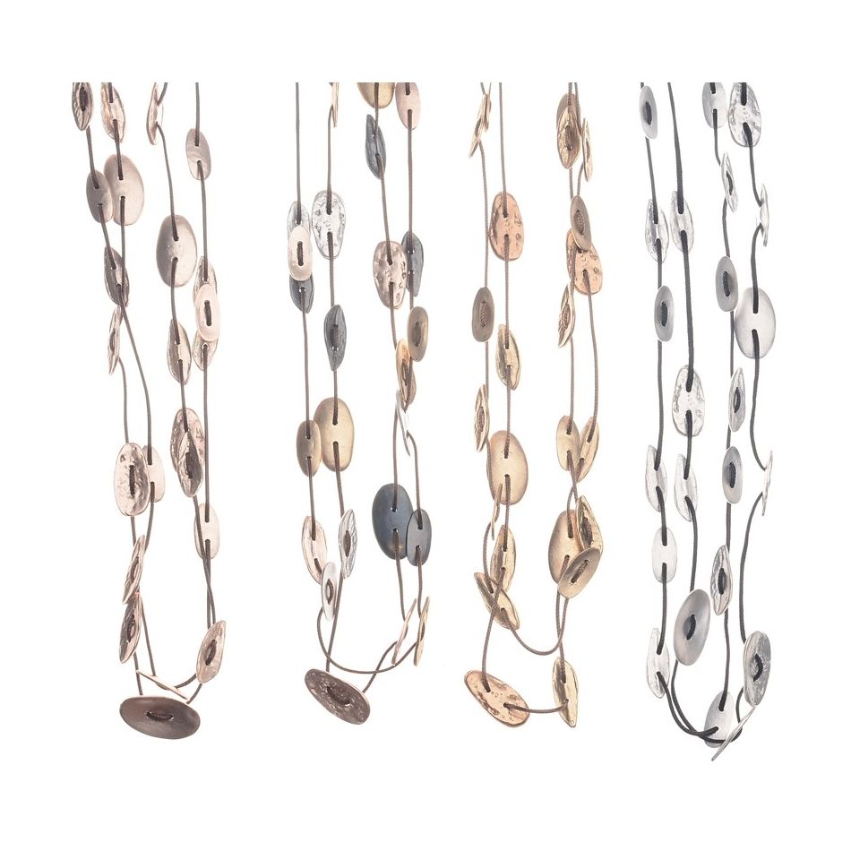 COLLAR LARGO DOBLE CUENTAS METAL