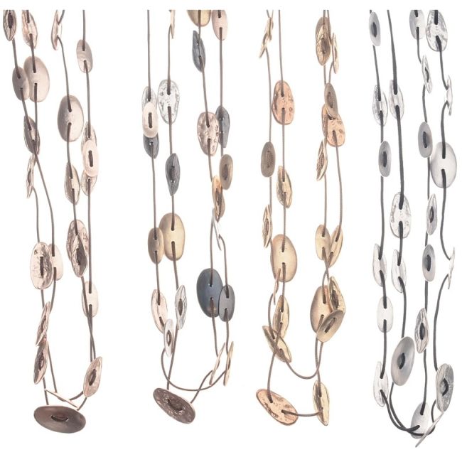 COLLAR LARGO DOBLE CUENTAS METAL