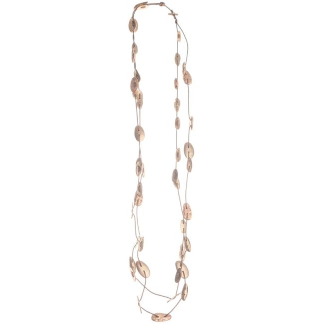 COLLAR LARGO DOBLE CUENTAS METAL