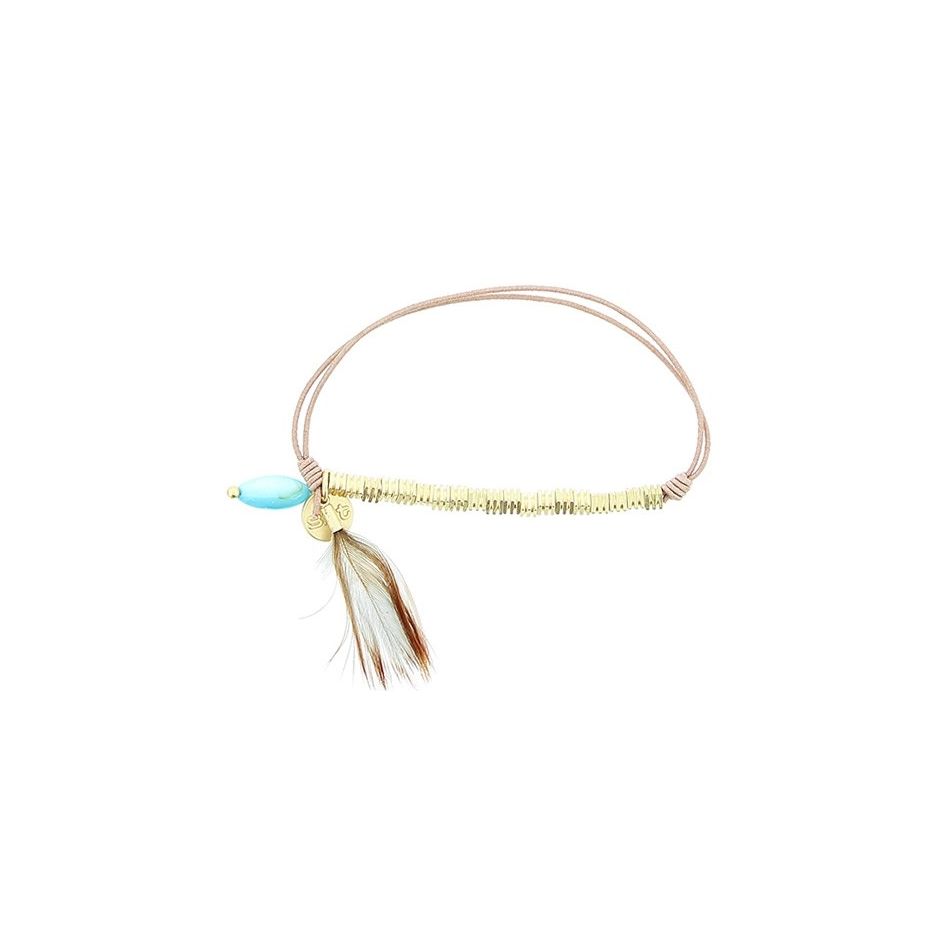 PULSERA ELÁSTICA CUENTAS METAL