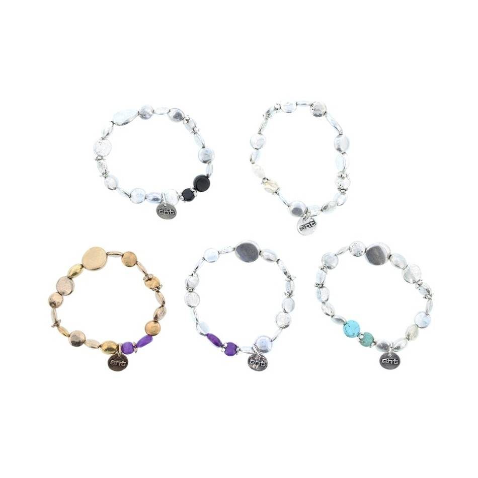 METAL STONE BEADS BRACELET