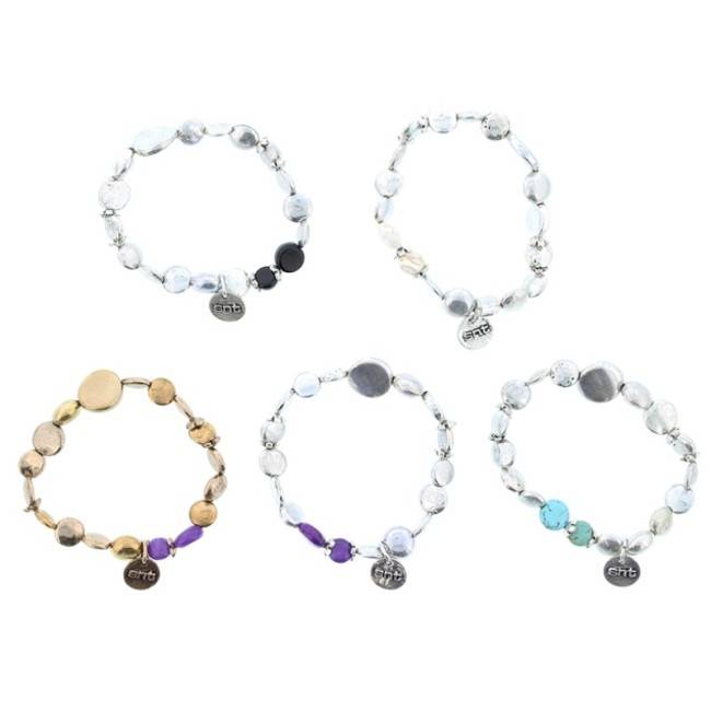 METAL STONE BEADS BRACELET