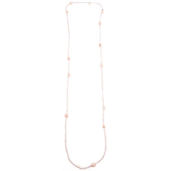 COLLAR LARGO CUENTAS METAL PIEDRAS