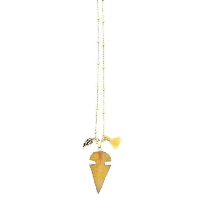 LONG PENDANT NECKLACE STONE