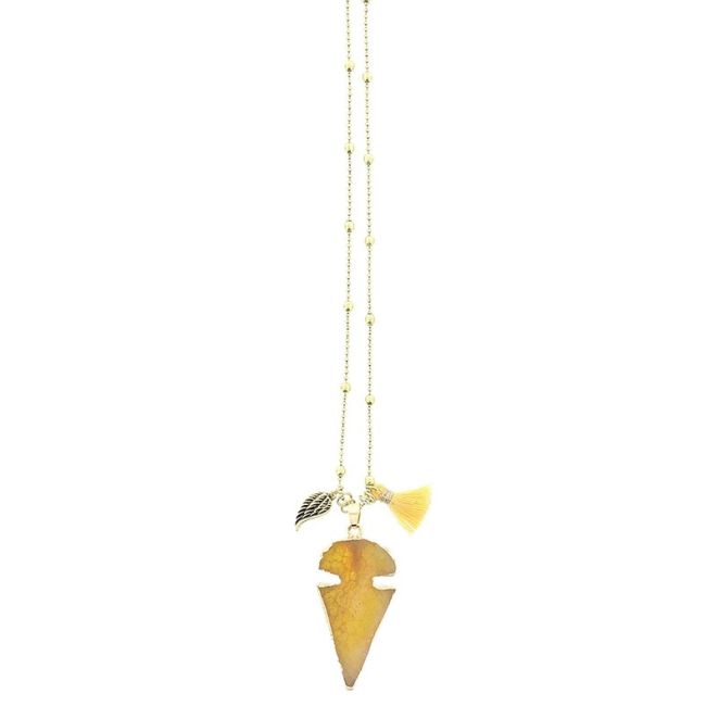LONG PENDANT NECKLACE STONE