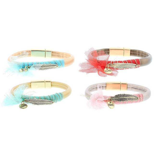 METAL LEAF LACE MAGNET BRACELET