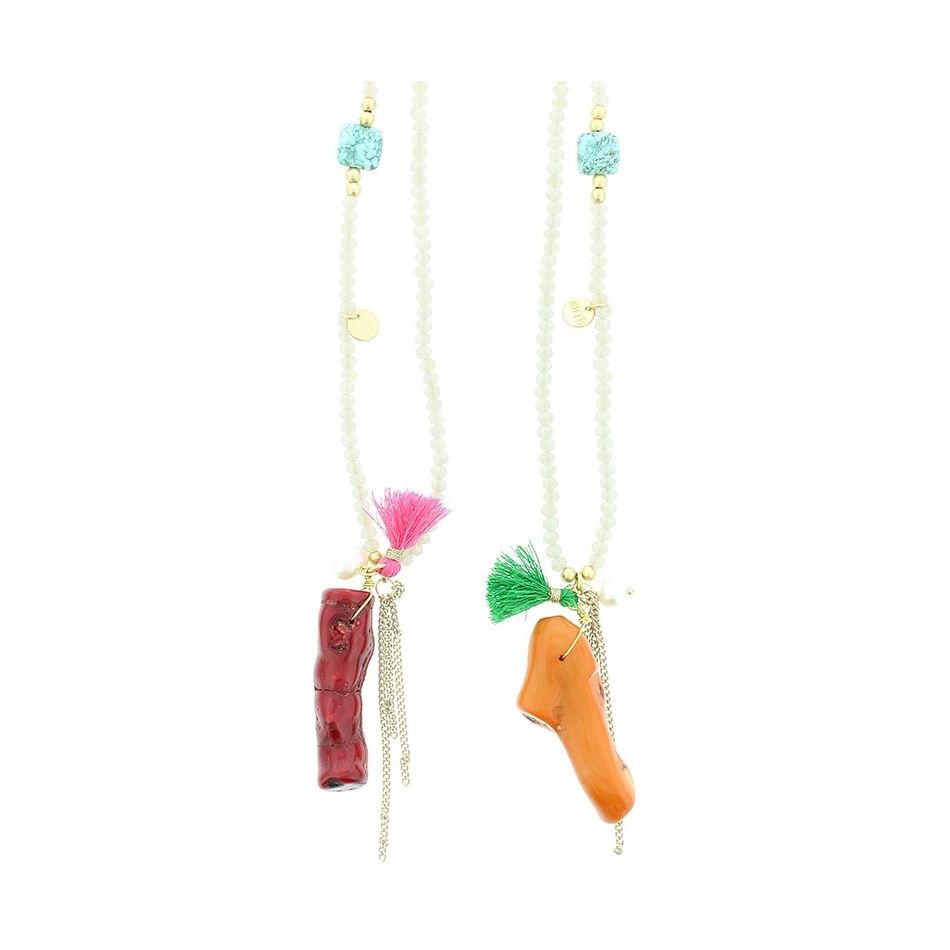 COLLAR LARGO COLG. CORAL