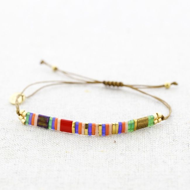 MACRAME STEEL BRACELET WITH MIYUKI BEADS