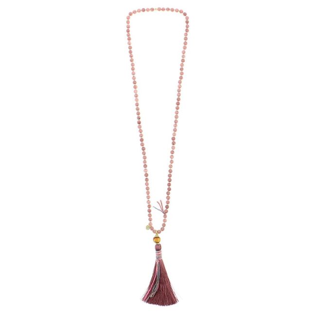 COLLAR LARGO PIEDRAS COLG. FLECO